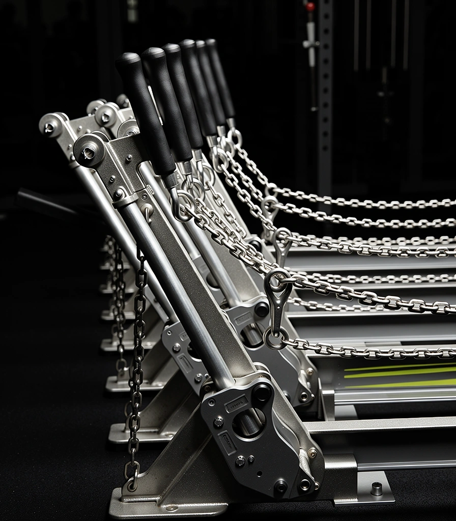 Mechanische Details einer Rudermaschine